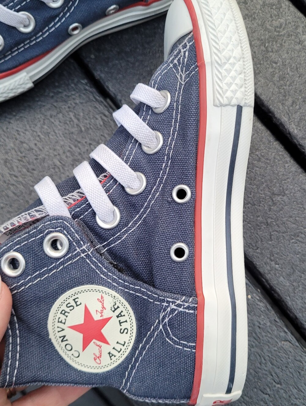 Converse Sneakers All Star High Top Chuck Taylor No Tie Size 12 EU29 - Picture 7 of 14